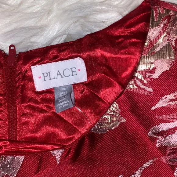 The childrens place Christmas mommy & me red rose dress - Picture 6 of 10